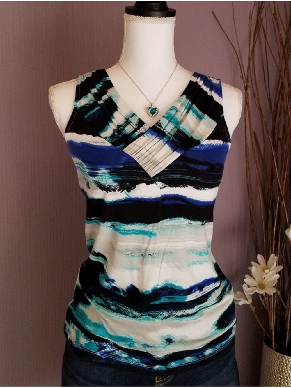 Multicolor Sleeveless Top